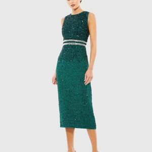 NWT Mac Duggal Sequin Dress - Deep Emerald - Size 6